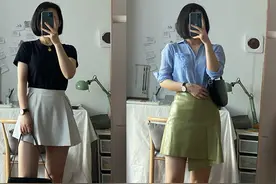 155cm，胯宽，腿粗的小个子夏季日常搭配LOOK图片