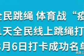 全民跳绳 体育战“疫” #21天全民线上跳绳打卡# 你的打卡完成了吗图片