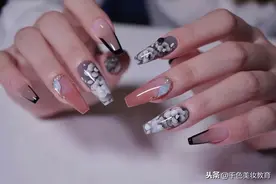 今日美甲教程分享/这个暑期一起做个小仙女图片