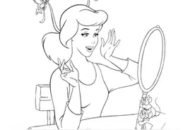绘画参考：公主线描素材 ​​​​图片