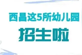 最新！西昌市东风、红星、红旗、蓝天、邛海5所幼儿园招生简章！图片