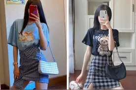 T恤+半裙，这样穿也太太太好看了吧图片