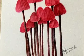 手绘一看就会，简单又美丽的小红蘑菇，真是可爱极了，快来试试吧图片