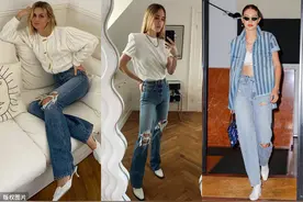 想要把牛仔裤穿出不一样的感觉？牛仔裤上弄几个破洞立马变时髦图片