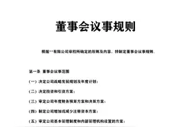 办公室主任干货包：董事会常用议事规则（完整版）图片