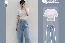 140斤小胖纸闻到了初恋的味道！夏日微胖清爽穿搭，气质清纯动人图片