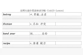 北师大高中英语单词字帖-UNIT23-LESSON1图片