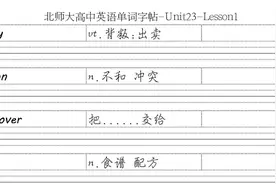 北师大高中英语单词字帖-UNIT23-LESSON1图片