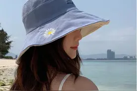 这顶渔夫帽，双面可戴，360°无死角防晒，远离晒黑晒伤图片