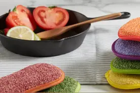 1秒吸光油污！水洗不破的洗碗布，吸油不沾油图片