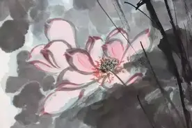 张大千 | 经典荷花10幅，没骨荷花清妍秀丽，写意荷花水墨淋漓图片