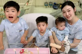 港姐冠军叶翠翠39岁庆生，与三个儿子穿母子装出镜满脸幸福图片