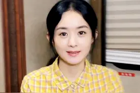 赵丽颖新剧路透曝光，红衣皮鞋还原农村妇女，被指有下巴后缩危险图片