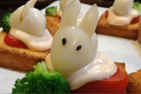 创意早餐「玉兔吐司」简单又好看的吐司，保证小朋友都喜欢图片
