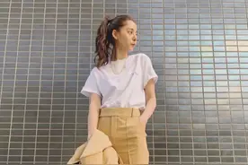 新木优子，把这套Zara驼色西装穿成我买不起的样子图片