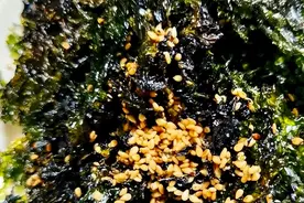 5分钟用紫菜制作芝麻海苔，几毛钱成本，和外面卖的一样好吃图片