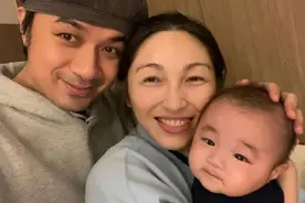 古巨基罕表白大4岁妻子，48岁中年得子不易，为照顾儿子通宵熬夜图片