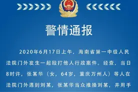 海南高院原副院长张家慧家属庭外打人被拘，警方通报来了图片
