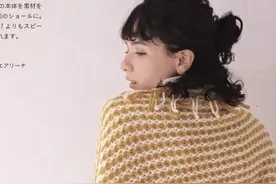 嬉皮风钩针流苏披肩+同款短上衣图片