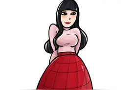 线条简单的美女人物绘画，各种类型的都有哦图片