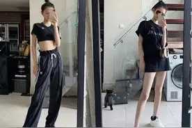 张予曦又长又瘦的纤纤玉腿，懒人也能拥有？图片