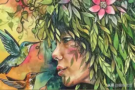 森林女孩的色彩魔法：浪漫的女巫文化，水彩画中的魔幻宇宙图片