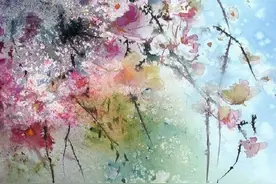 绘画参考： Reine Marie Pinchon水彩 春暖花开图片