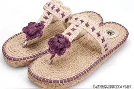 「针织作品」32款用线编织的凉鞋和拖鞋，有喜欢的可以模仿！图片