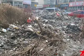 瞅瞅哈尔滨这几个小区，绿地成了“垃圾场” ，有的混杂黑雪水！真该有人管管了图片