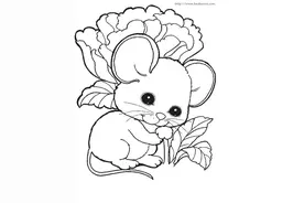 活泼可爱的小老鼠简笔画图图片