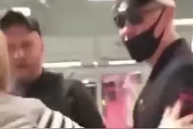 俄罗斯一男子穿高跟鞋进商场被拒，不满挑衅后被保安一拳打倒图片