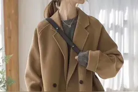 保暖又时尚的双面羊绒大衣，冬季不想穿的太臃肿，可以尝试一下图片