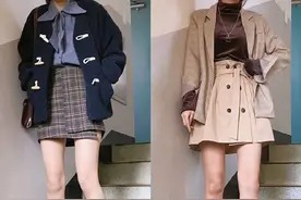 跟春天超配的短裙+短袜搭配look，打造出活力满满的暖春学院风图片