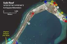 中国南沙第二大岛，由一块小礁石发展成为我国南沙的行政中心图片
