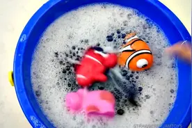 亲子早教益智玩具，给动物玩具洗澡为孩子学习动物的名字！视频封面