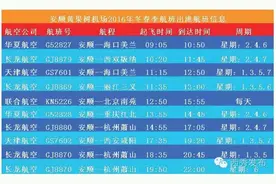 注意啦！黄果树机场已执行秋冬航班时刻表图片