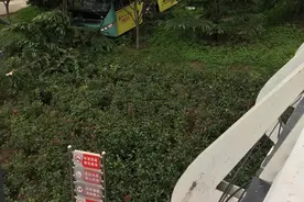 郑州东区一公交撞惨私家车，冲出绿化带险掉河中，致5人受伤！图片