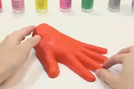 创意手工小制作：太空沙做手掌