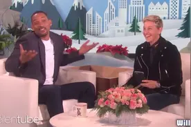 Ellen故意吓人，太搞笑了，深情想吻得那哥们笑死了