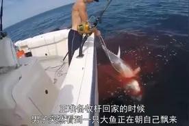 男子钓到一条大鱼，当他看清楚大鱼后面的东西时，却被吓“坏”了视频封面