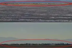 冬日青海湖畔现海市蜃楼奇观图片