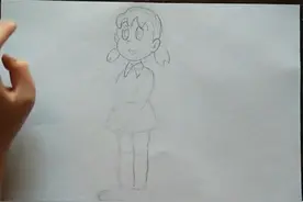 静香-哆啦A梦儿童卡通色粉画跟李老师学画画图片