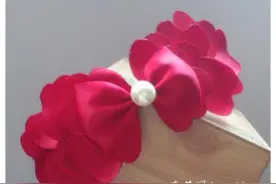 蝴蝶结发箍DIY教程 漂亮绸带发箍手工制作图解图片