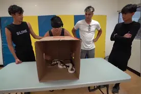 国外爆笑街头恶搞：小伙玩蒙眼猜谜游戏，突然反应真大视频封面