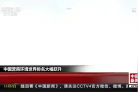中国营商环境世界排名大幅跃升 世界银行点赞中国改革执行力视频封面