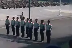 武警军训教官，这队列，这军姿杠杠的！视频封面