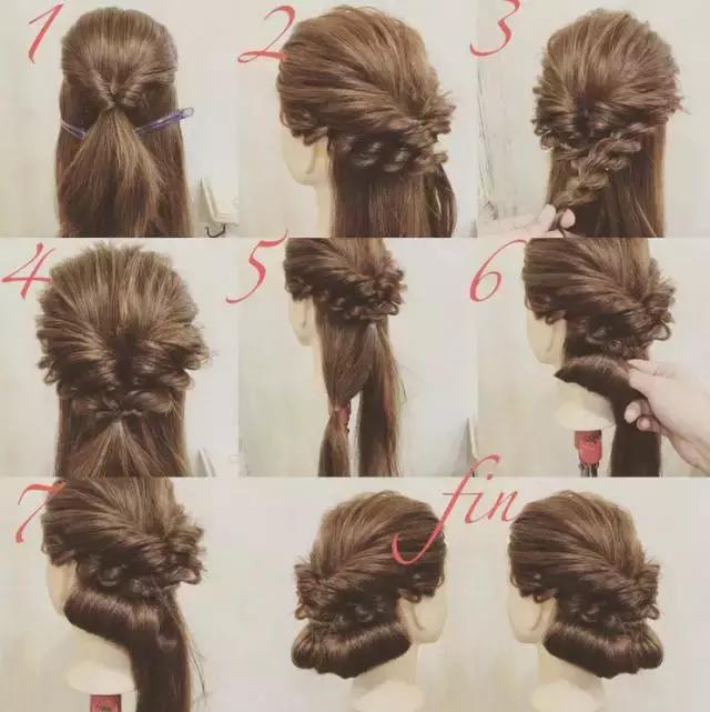 扎发很简单|新娘盘发解教程