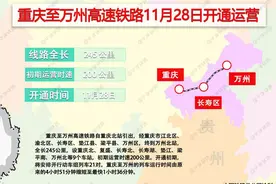 重庆至万州高速铁路11月28日开通运营图片