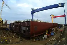 法国巨轮建造施工全过程，真是一项大工程啊图片