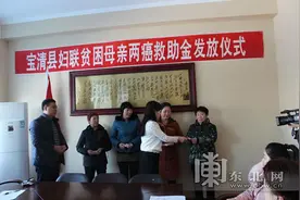 宝清县8位贫困母亲获两癌救助金图片